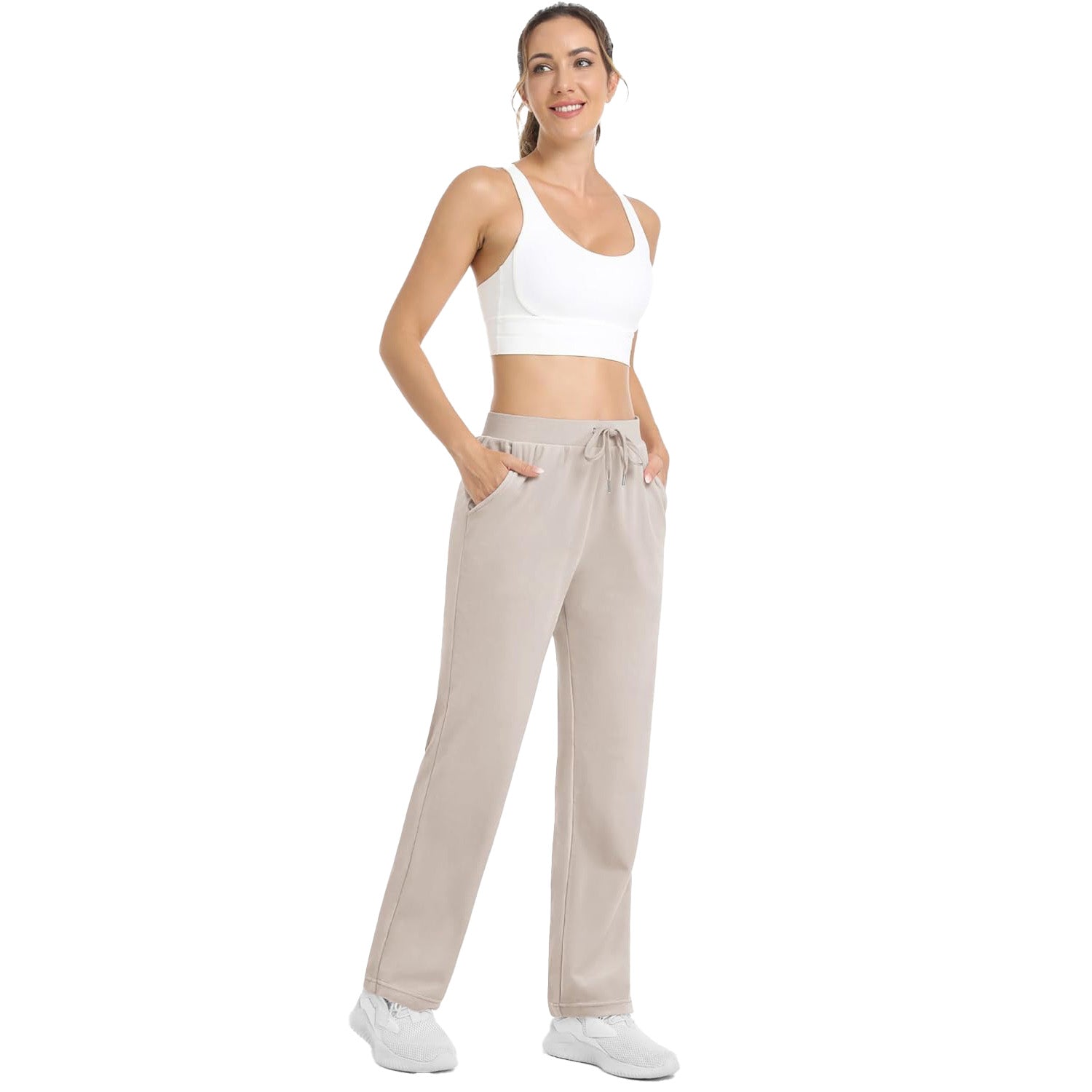Women's Fleece Jogger Pants - Comfy Lounge & Yoga Sweatpants