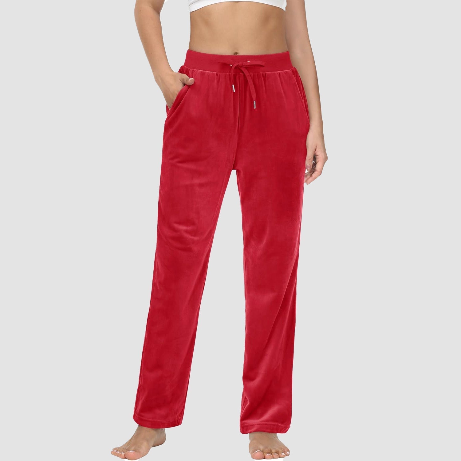 Women's Fleece Jogger Pants - Comfy Lounge & Yoga Sweatpants