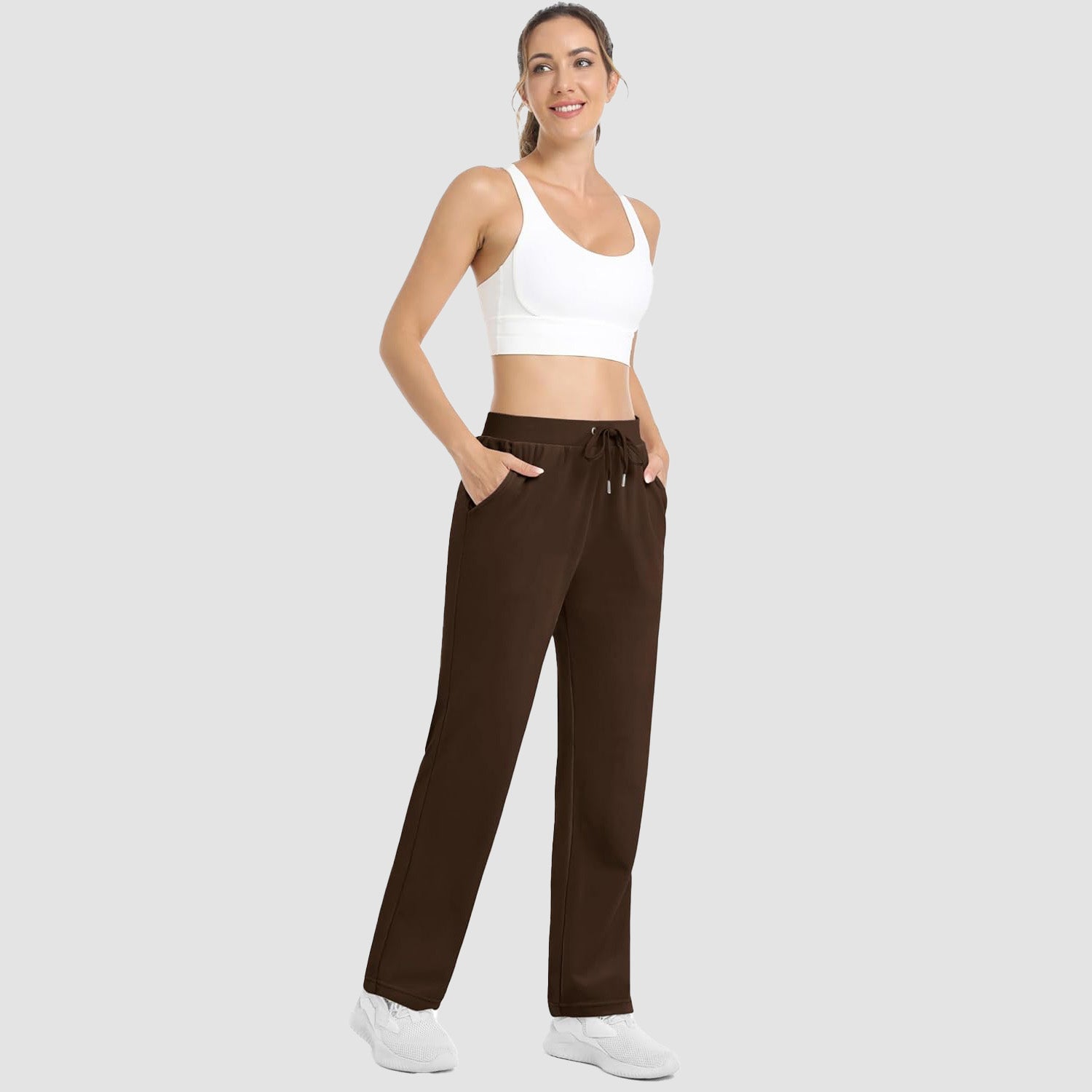Women's Fleece Jogger Pants - Comfy Lounge & Yoga Sweatpants