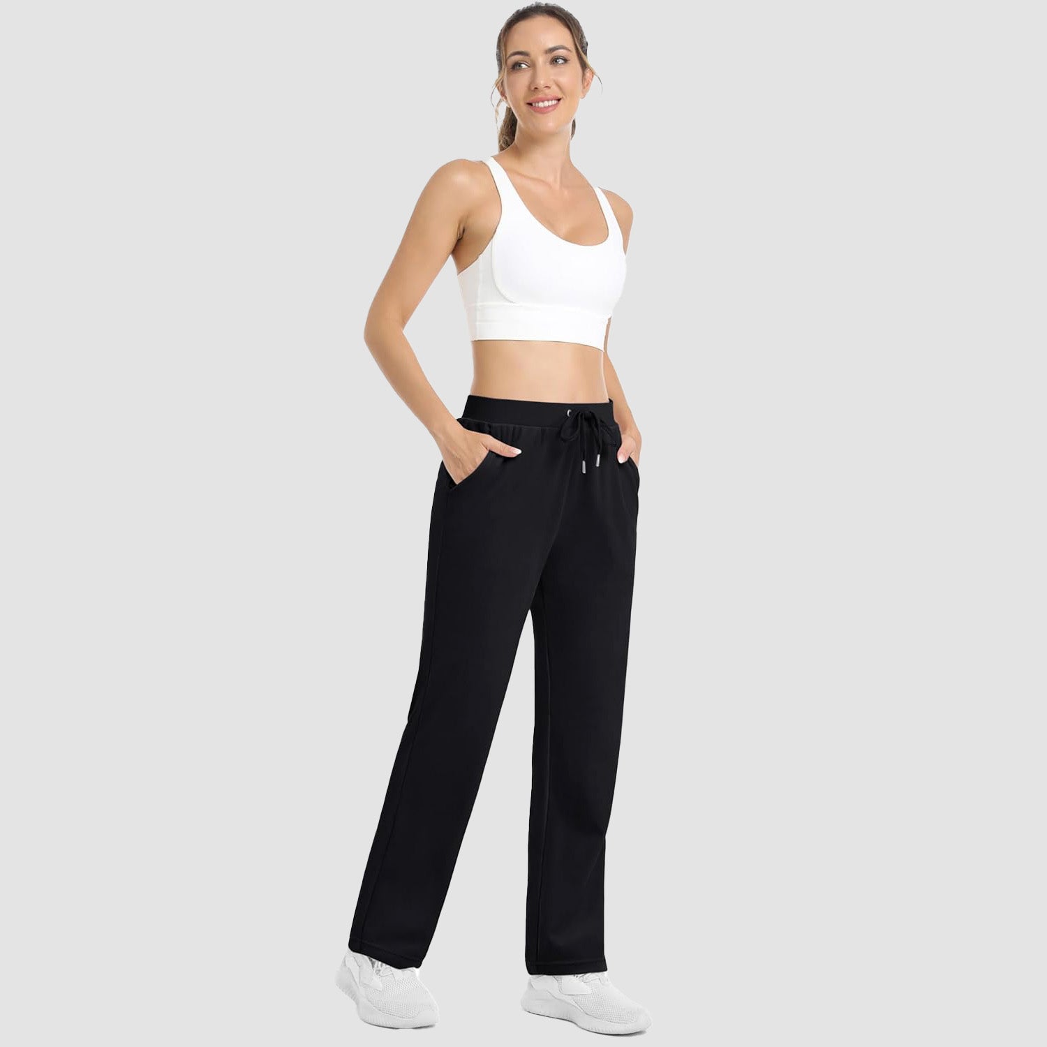 Women's Fleece Jogger Pants - Comfy Lounge & Yoga Sweatpants