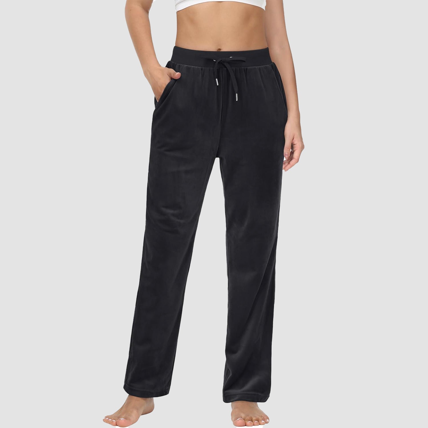 Women's Fleece Jogger Pants - Comfy Lounge & Yoga Sweatpants
