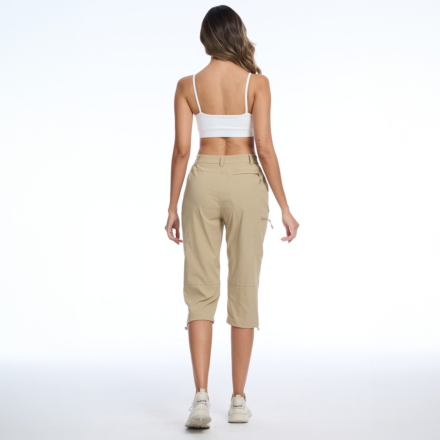 Women's Lightweight Water-Resistant Hiking Capris with 5 Pockets