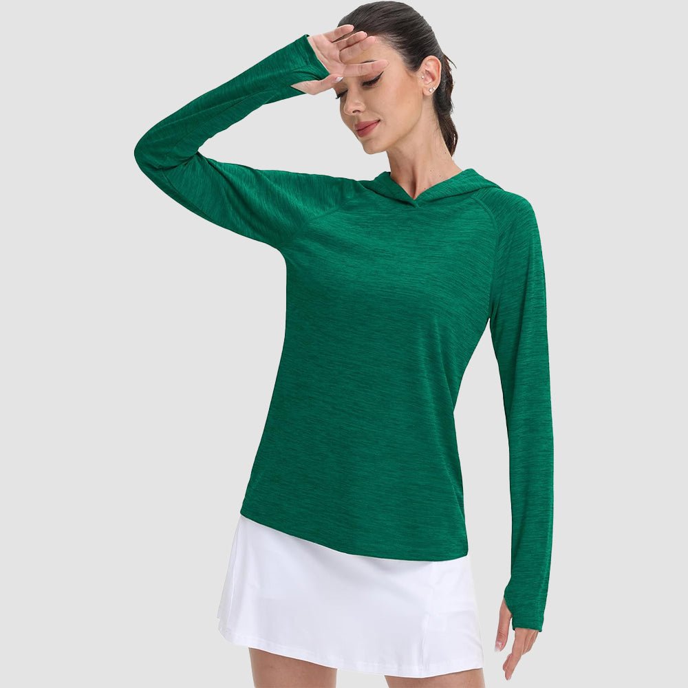 Women's Mint Hoodie UPF 50+ Sun Protection Shirt with Thumb Hole
