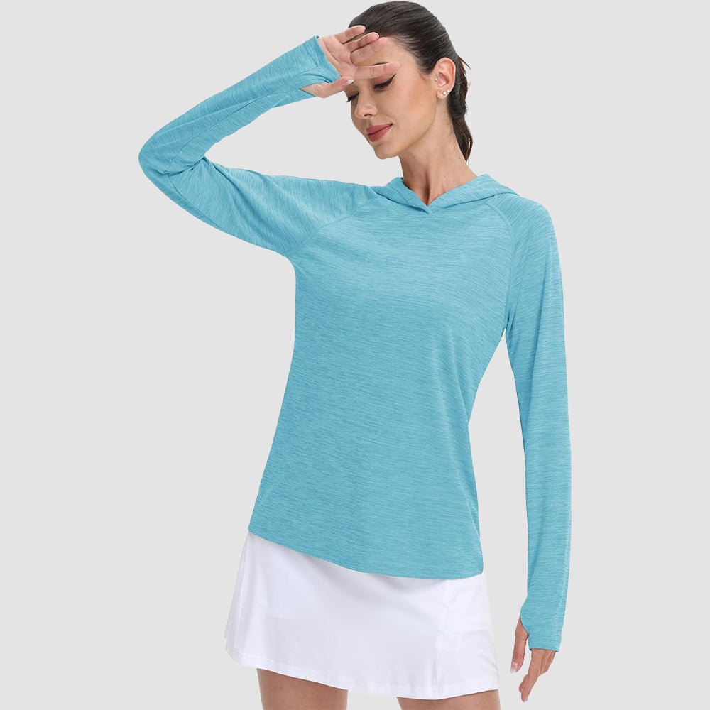 Women's Mint Hoodie UPF 50+ Sun Protection Shirt with Thumb Hole