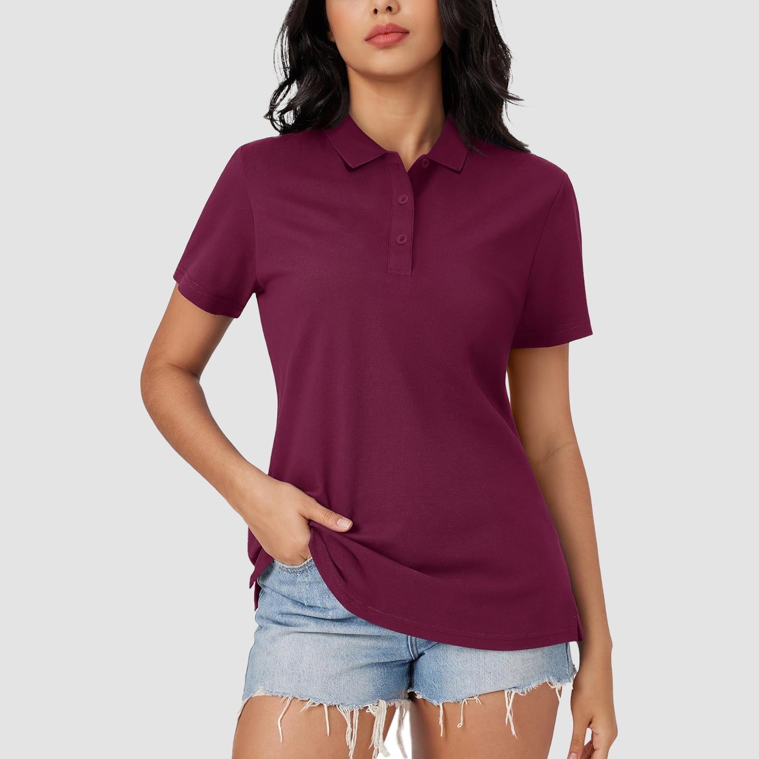 Women's Polo Shirt Cotton Summer Uniform