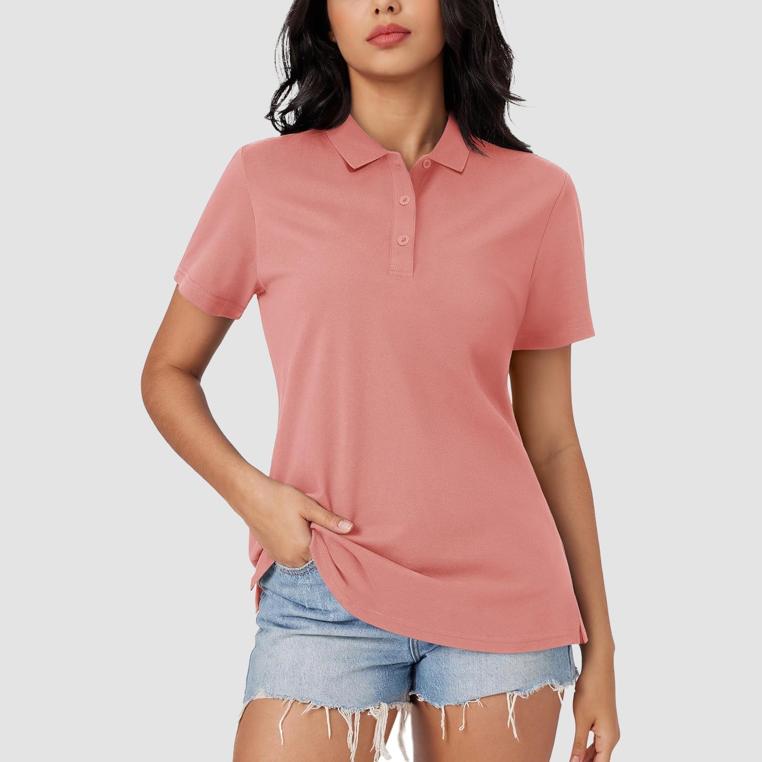 Women's Polo Shirt Cotton Summer Uniform