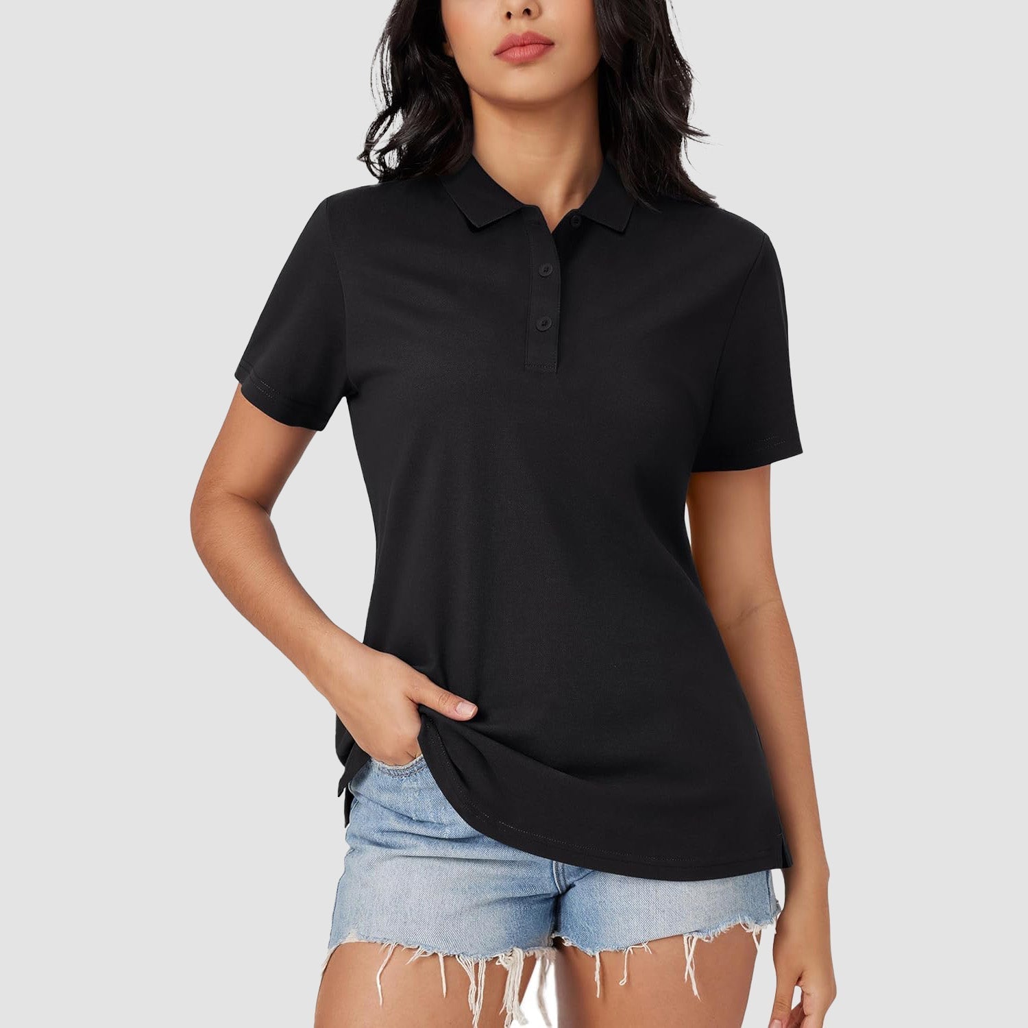 Women's Polo Shirt Cotton Summer Uniform