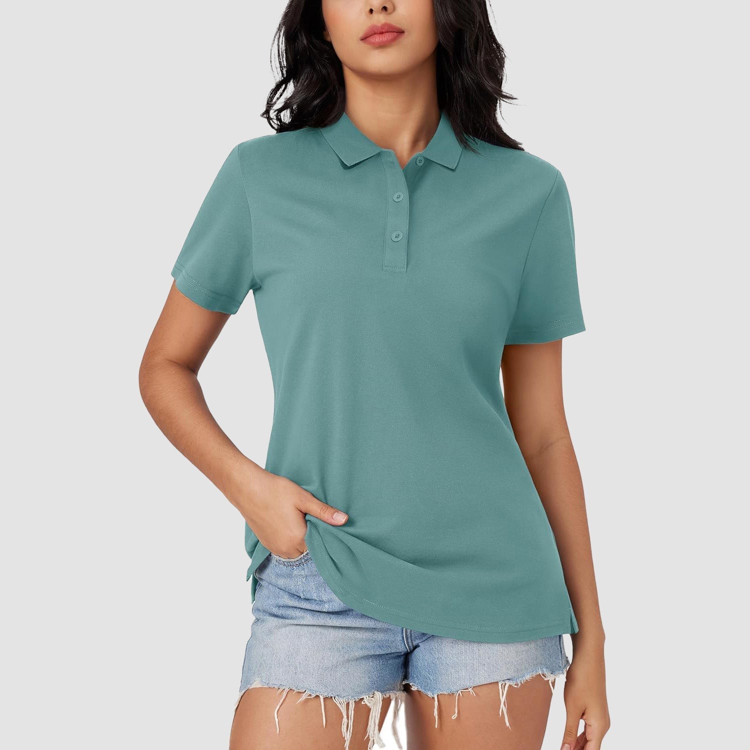 Women's Polo Shirt Cotton Summer Uniform
