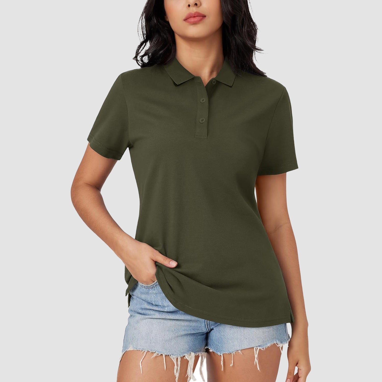 Women's Polo Shirt Cotton Summer Uniform