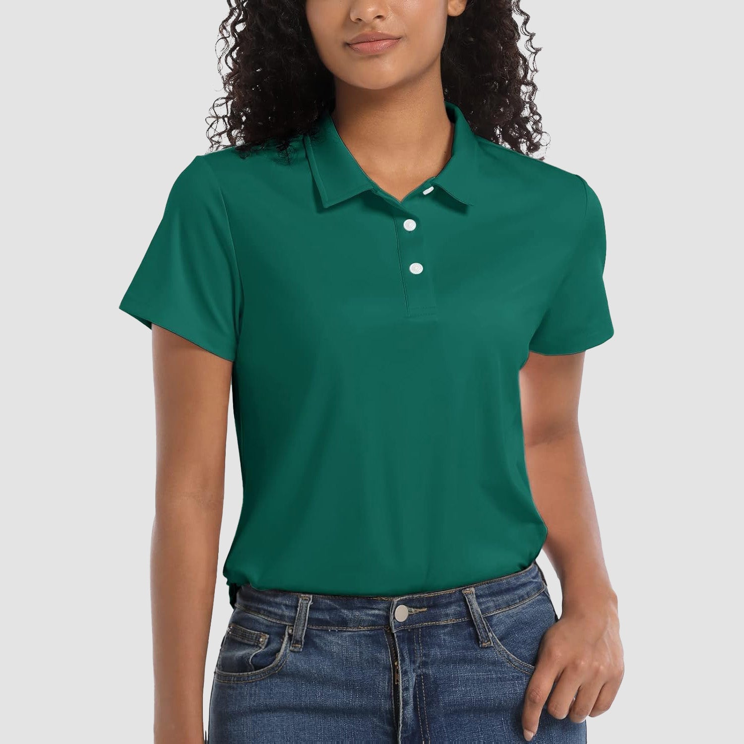 Women's UPF 50+ Sun Protection Polo Shirt, Quick-Dry