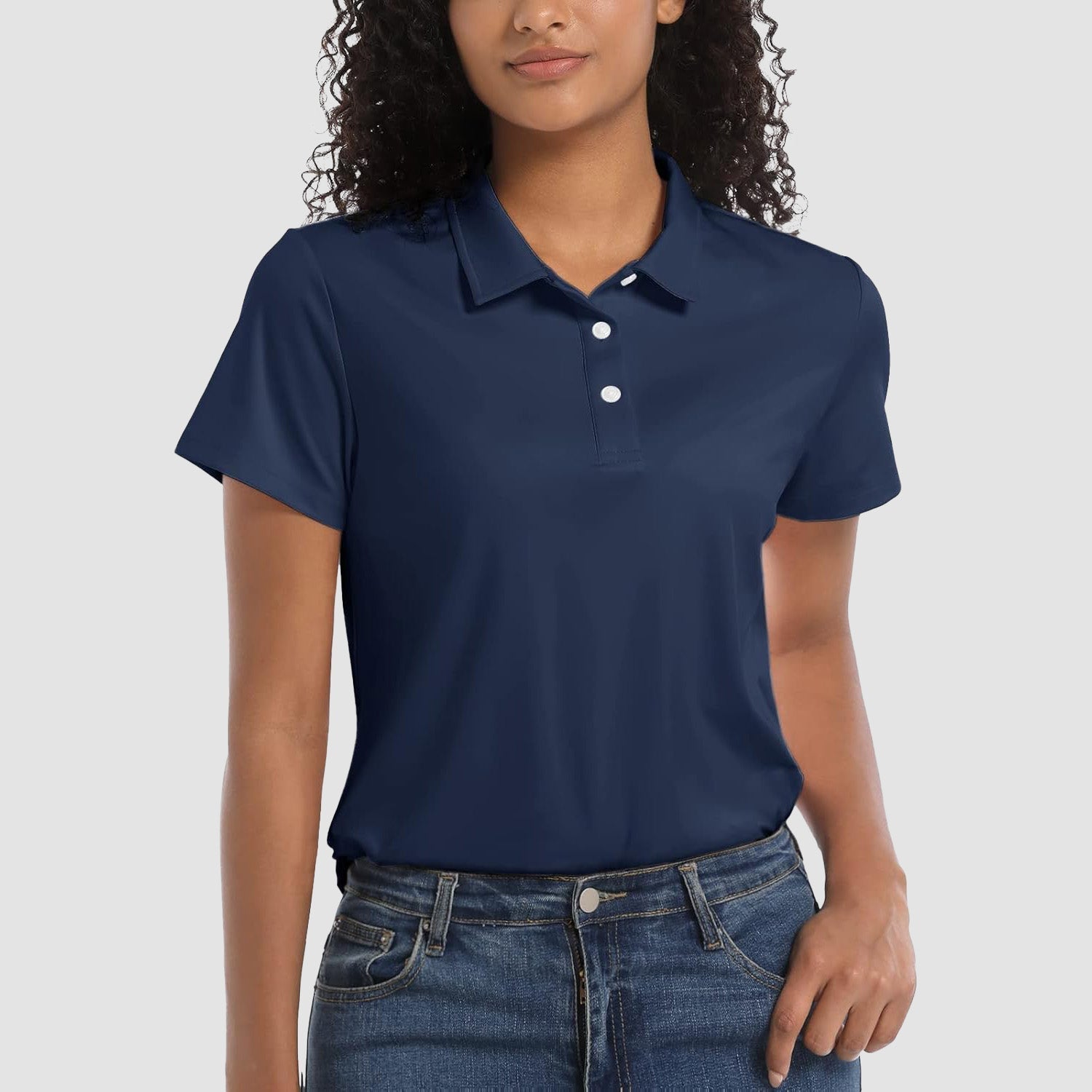 Women's UPF 50+ Sun Protection Polo Shirt, Quick-Dry