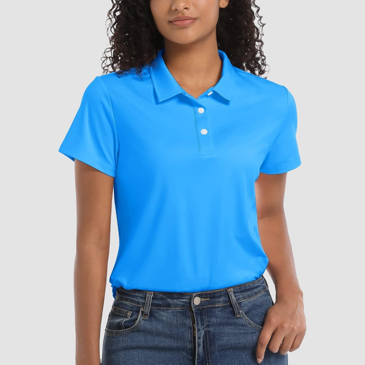 Women's UPF 50+ Sun Protection Polo Shirt, Quick-Dry