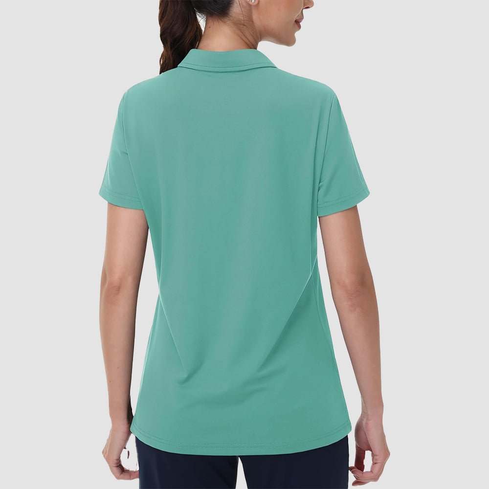 Women's V-Neck Golf Polo Shirt UPF 50+ Quick-Dry